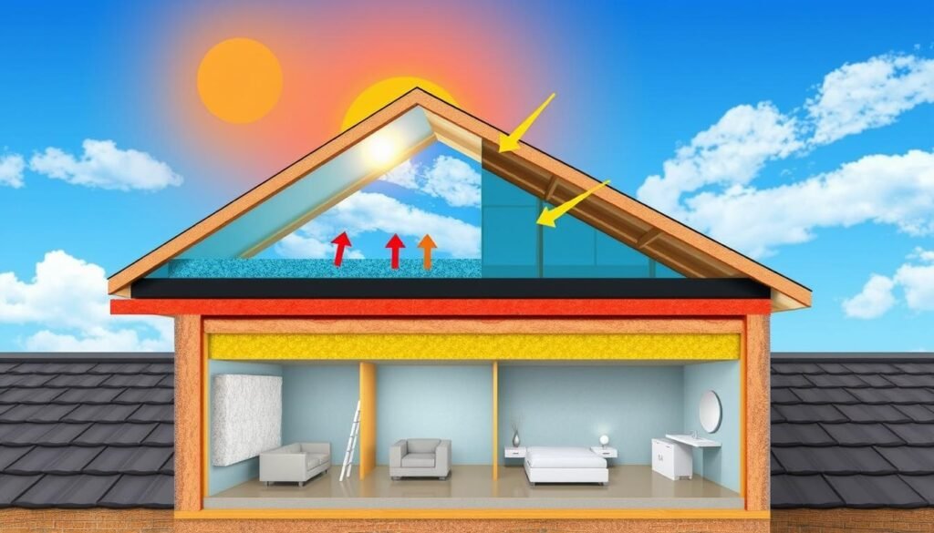 Thermal resistance in roof insulation